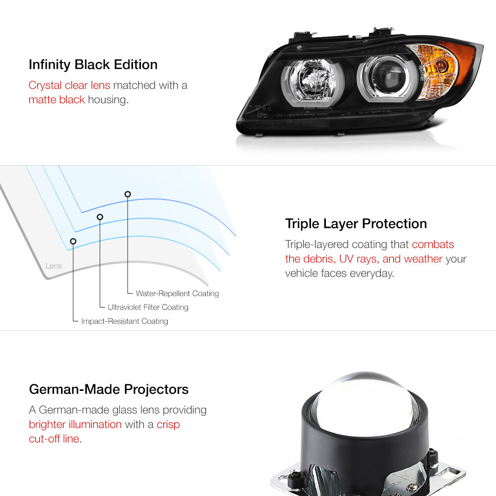 20052008 BMW E90 3Series [BIXENON AFS ADAPTIVE] D1S Black Halo