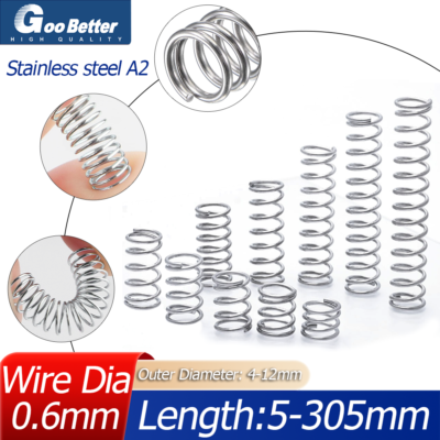 #ad Compression Spring Wire Dia 0.6mm Pressure Small Stainless steel Micro Miniature $30.08