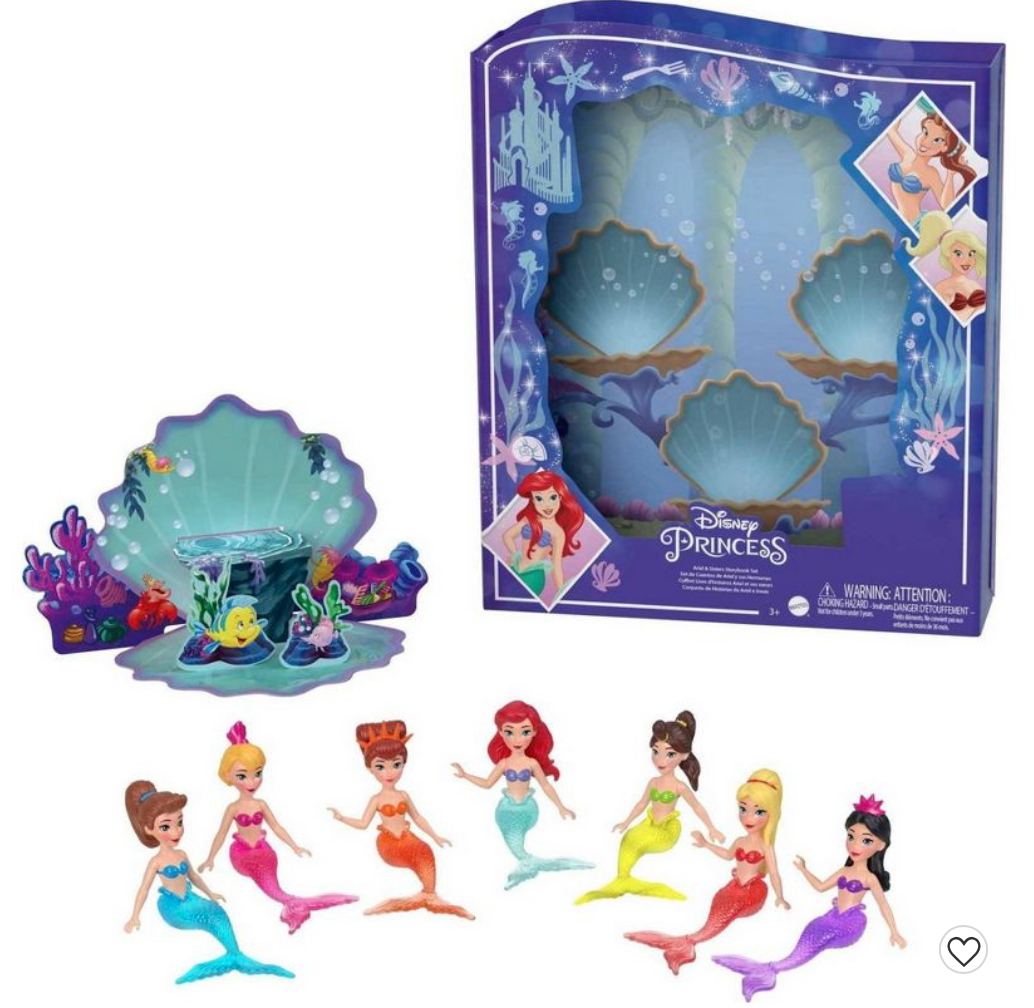 Disney Princess The Little Mermaid Ariel and Sisters 7 Pack
