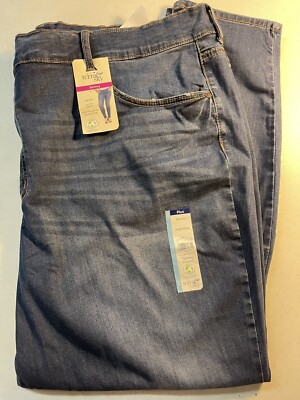 Terra & Sky 26W Plus Skinny High Rise Blue Jean Tummy Control New SKU A21