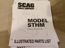 SCAG POWER EQUIPMENT PARTS MANUAL MODEL STHM FROM 70000 TO 79999