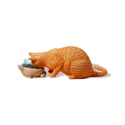 JXK 1/6 Cats That Eat Cat Model Animal Pet Decor Scence Figure