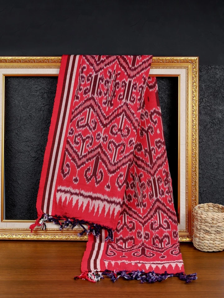 Handwoven Indonesian Wrap – MultiStyle Scarf, Skirt, Top, Outerwear | Promo - Image 3 of 4