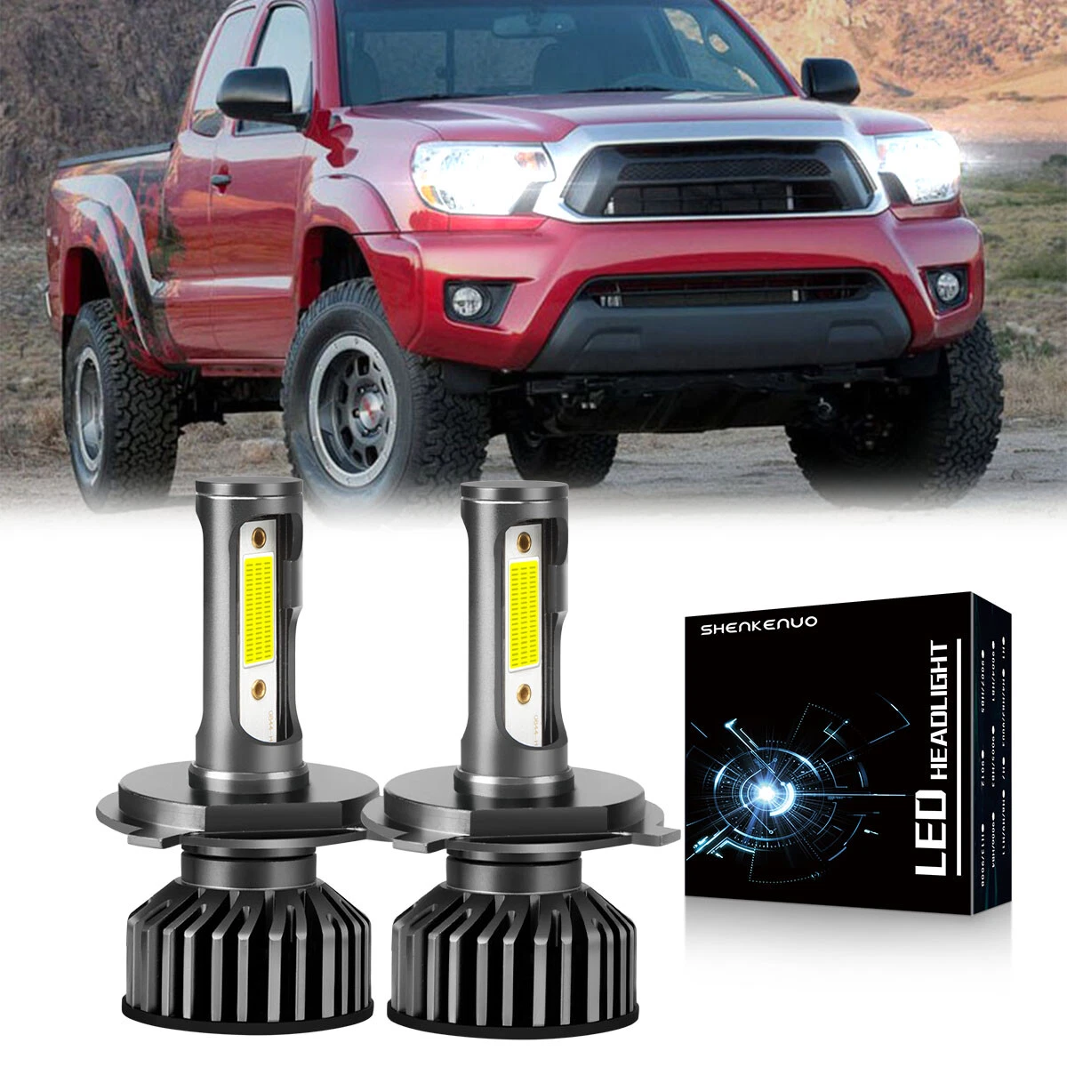 9003 LED Headlight Bulbs Kit for Toyota Tacoma 2002 2003 2007 2015