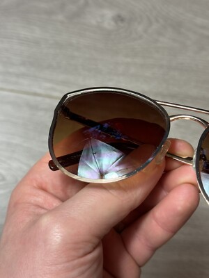 QUAY Limited Edition Cherries Detail Gold Wire Sunglasses Quay Cherry Bomb Gold Metal Cat Eye Designer Sunglasses  main image 4