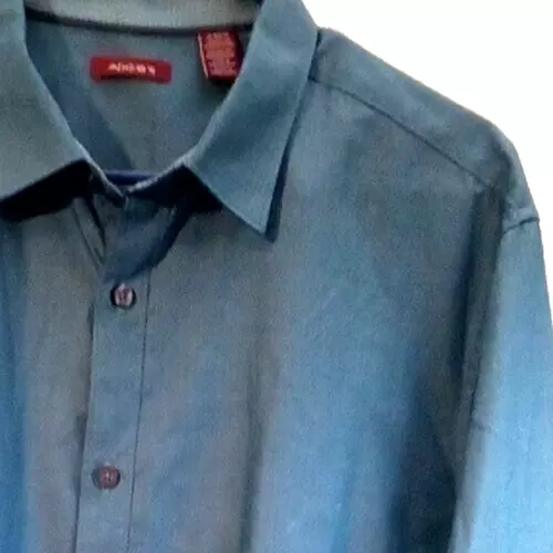 Camisa de vestir Axist para hombre XLT azul índigo abotonada manga larga ¡afilada! - Imagen 7 de 10