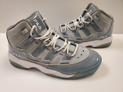 FILA Skyraider IV Grey & White Basketball Sneaker Size 8.5 Pre-owned High Top