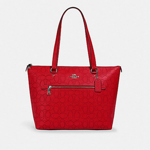 gallery tote in signature leather
