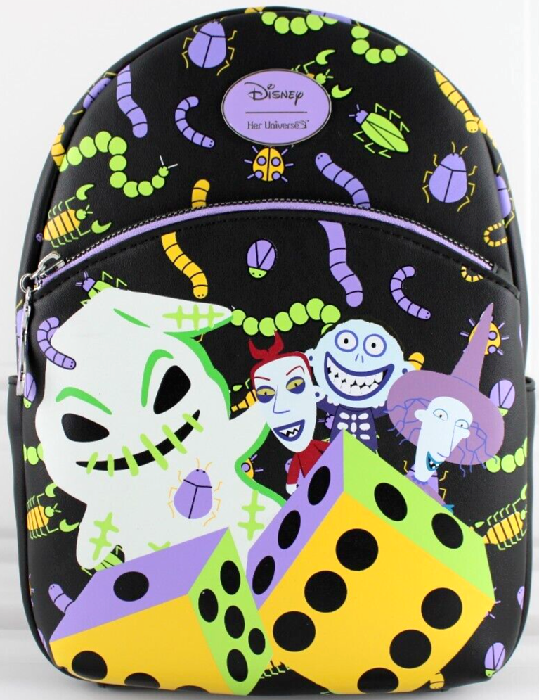 THE NIGHTMARE BEFORE CHRISTMAS OOGIE BOOGIE DICE GLOW IN THE DARK MINI BACKPACK