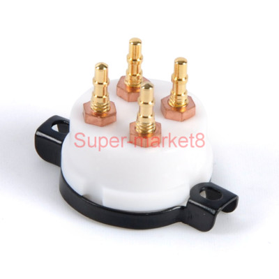 10pcs Gold Teflons PTFE 4Pin 300B 2A3 101 45 274A 811 Tube Valve Socket