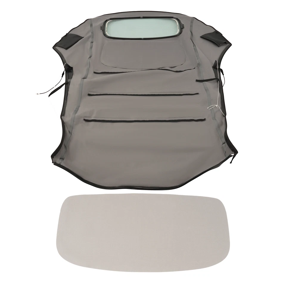 Convertible techo blando con ventana de vidrio térmico negro para Volkswagen Beetle 2003-2010 Foto 4 de 4