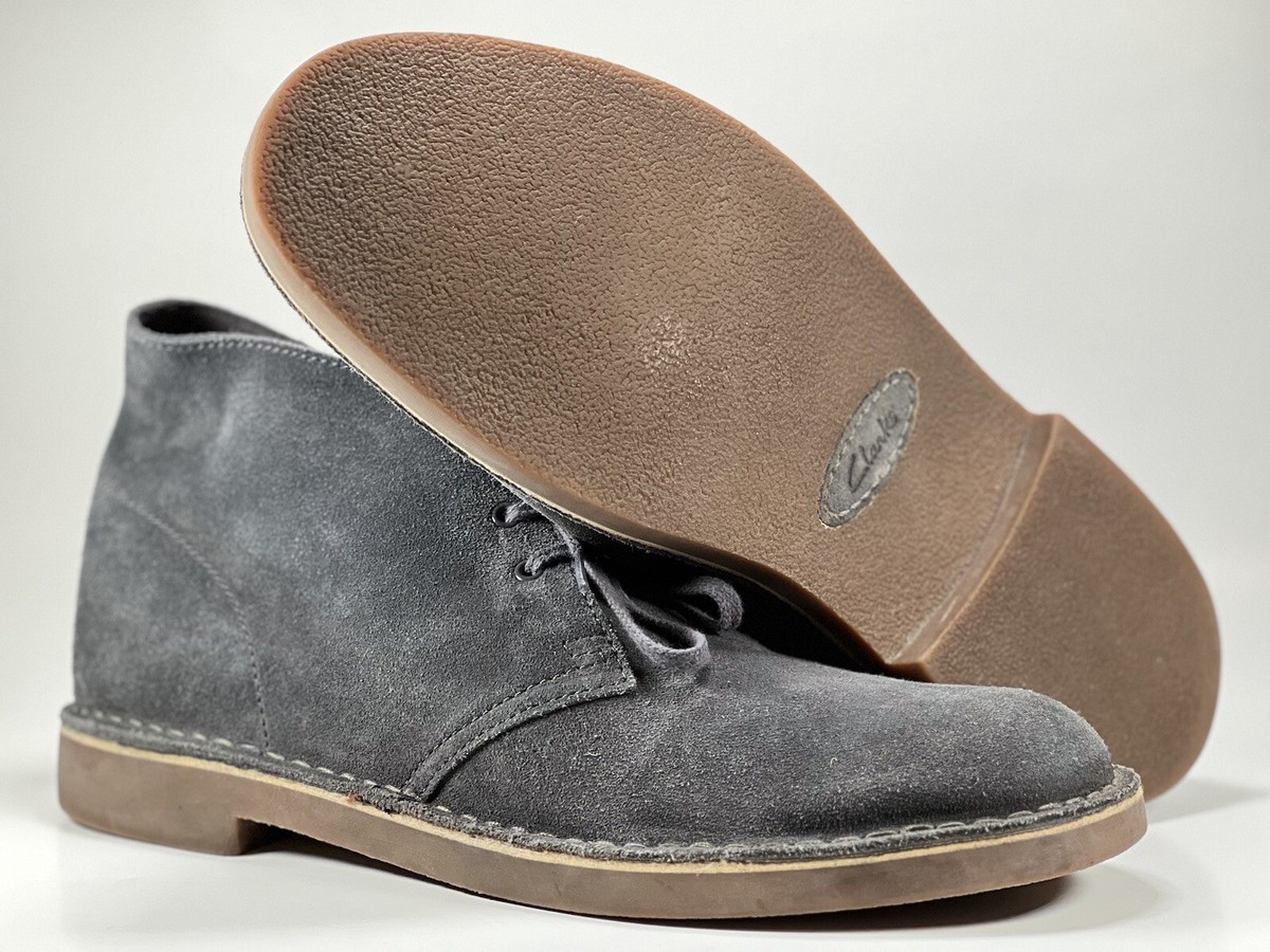 Clarks Bushacre 2 26033973 Gray Suede Leather Chukka Boots  display picture 3