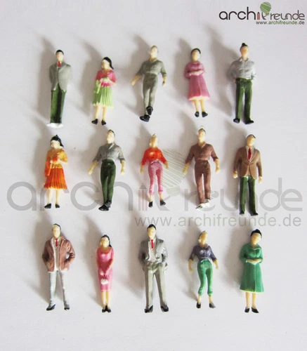 25 x Standing Figurines for Diecast Models 1:50, Model Railway O Gauge