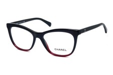 Chanel 3341 c.1559 Mariposa Negro Rojo Degradado Talla 52/16/140 Italia Anteojos