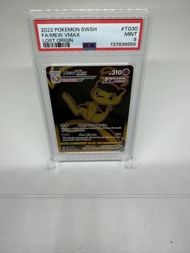 2022 POKEMON SWORD & SHIELD LOST ORIGIN #TG30 FULL ART/MEW VMAX PSA 9