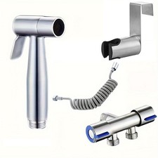 WC Dusche Bidet Spray Set Handgerät mit Edelstahlschlauch und Ventil