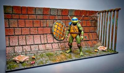 TMNT Sewer Diorama 1:12 or 1:18 Scale Action Figure Display Ninja Turtles Lair