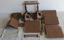Vtg Lot Marx Fort Apache Fences Fort Pieces Soldiers Indians