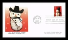 DR JIM STAMPS US COVER CHRISTMAS HOLIDAY SNOWMEN FIRST DAY ISSUE FLEETWOOD