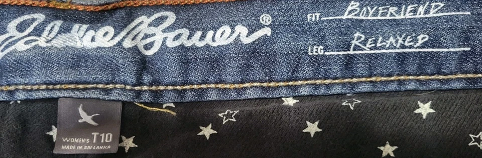 Eddie Bauer Pants Womens Flannel Lined T10 32x34 Boyfriend Relaxed Fit - Image 4 of 4