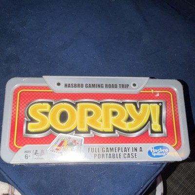 Hasbro Sorry! Strategy Board Game Portable Case Ages 6+ 2-4 Players