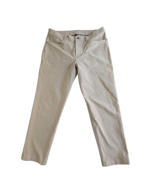 Lululemon ABC Chino Hose Herren W36 L30 gesäumt Eisen LM5AOIS beige sehr guter Zustand