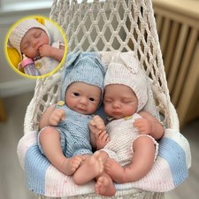 Reborn Baby Doll Open Mouth Silicone Lifelike Girl Soft Washable Body Toy