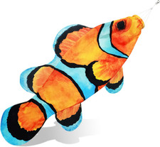 Vibrant Yellow Fish Windsock for Outdoor Hanging, Spring and Summer Fun 