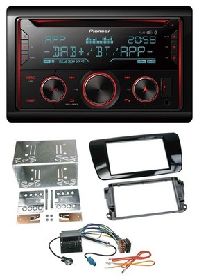 Pioneer 2DIN DAB MP3 Bluetooth USB CD Car Stereo for Seat Ibiza from 08 Piano Finish