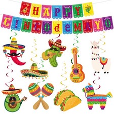 Cinco De Mayo Party Decorations Happy Banner Large, Multi