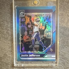 Panini 2024 Donruss Optic Justin Jefferson Aqua Prizm #130 296/299 Football