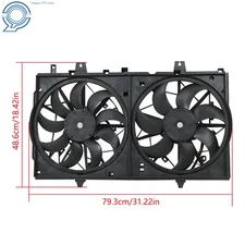 Radiator Cooling Fan Assembly 2014-2019 2020 For Nissan Rogue X-Trail NI3115150