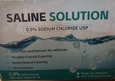 0.9 Saline Cleaning Solution, 90 Count, 10ml, Ready-to-Use Ampules, Daily Clean