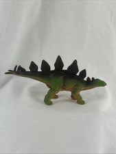 Stegosaurus Dinosaur Toy Figure 2009 Green Plastic 3x6  Prehistoric Animal