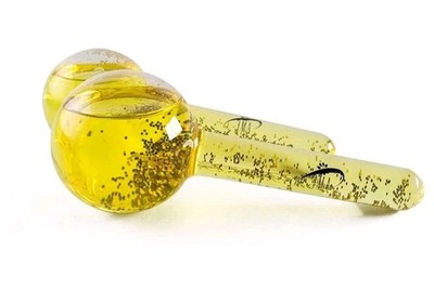 3MA Gold Ice Globes for Facials Skincare Massager 2 pcs Cool Skin Roller Ball 81