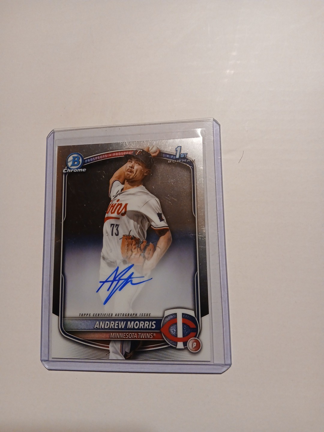 2025 Bowman - Chrome Prospect Autographs Andrew Morris #CPA-AMO (AU, RC)