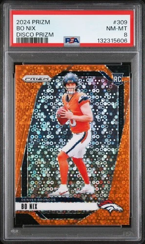 2024 PANINI PRIZM DISCO PRIZM #309 BO NIX ROOKIE RC PSA 8
