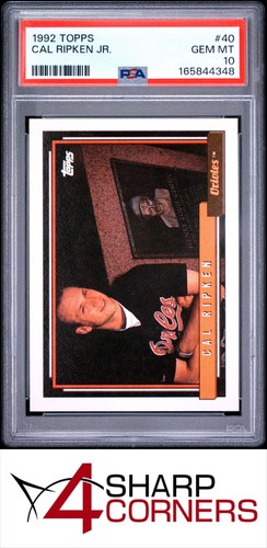 1992 TOPPS #40 CAL RIPKEN JR. ORIOLES HOF PSA 10