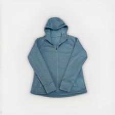 Under Armour ColdGear Women  s Blue Hooded Full Zip Jacket Pockets Size L M3