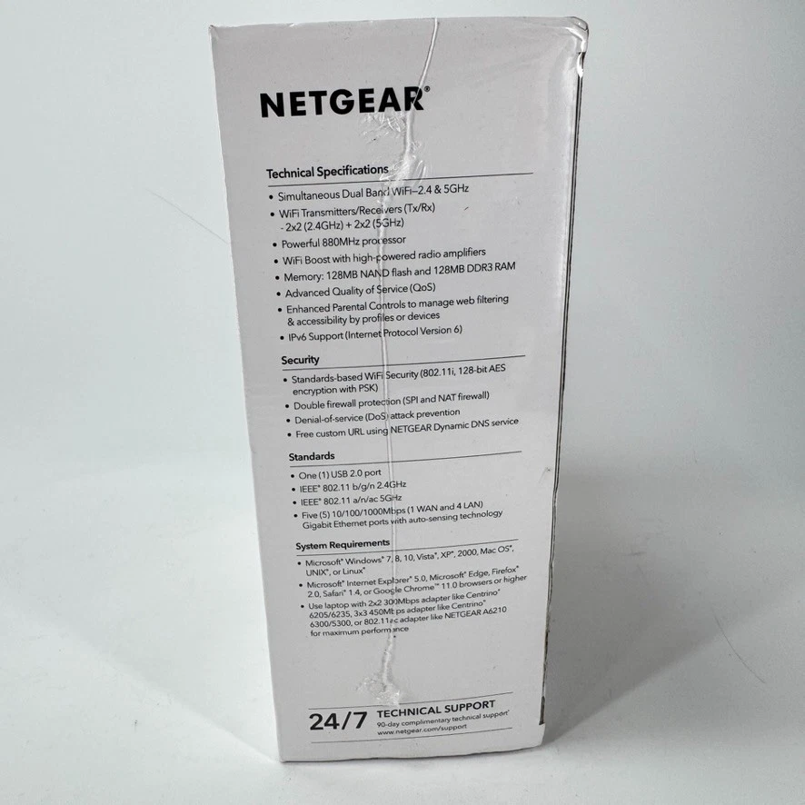 NETGEAR AC1200 1000Mbps 4 Ports 300Mbps Dual Band Gigabit Smart Router (R6230) - Image 3 of 4