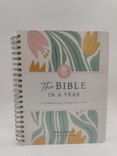 Official Spiral Bible® The Bible in a Year | 52 Week Guided 8.5 X 11, Floral