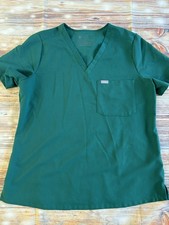 FIGS Catarina Hunter Green One Pocket Scrub Top Size Large