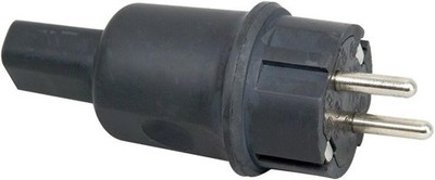 Schutzkontaktstecke Kopp  Schuko Stecker Gummi-r für Illuminationsleitung