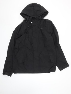Quechua Parka Jacke Damen schwarz M wasserdicht mit Kapuze