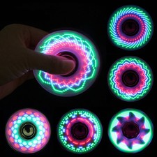 6colors Creative LED Light Luminous Fidget Spinner Changes Hand Spinner Golw in