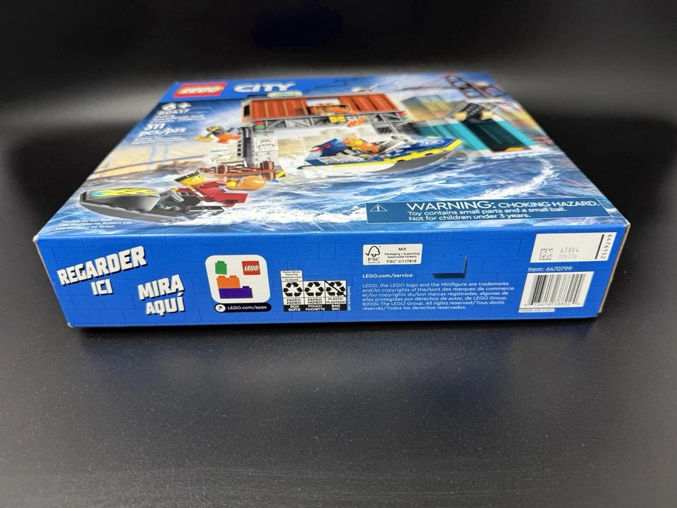 LEGO CITY 60417 Lancha Rápida de Policía y Escondite de Ladrones Nuevo y Precintado Foto 4 de 4