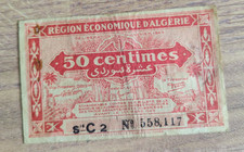 Algeria 50 Centimes banknote (1944)