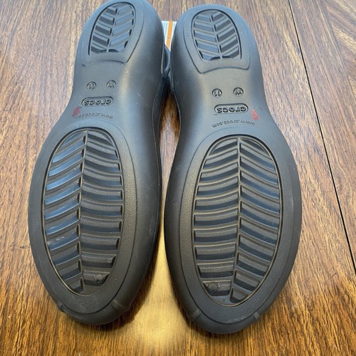 Crocs Olivia II Womens 11 Slingback Closed Toe Flats Espresso Rubber Comfort NEW - Picture 8 of 10