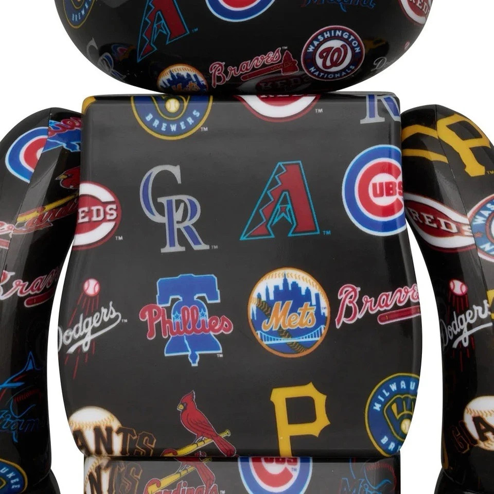 set of 2] BE@RBRICK AMERICAN & NATIONAL LEAGUE (TM) BLACK Ver. 400