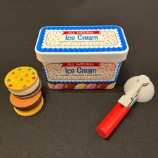 MELISSA DOUG Magnetic Stackable 3 Ice Cream Scoops Cone Extras